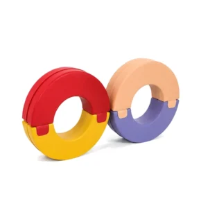 Red & Yellow, Peach & Lilac soft Play Crawl Ring – view 3