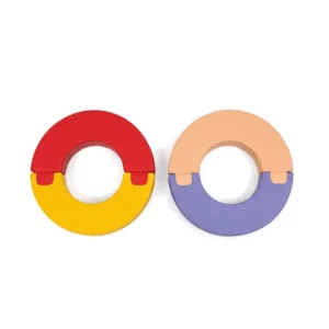 Red & Yellow, Peach & Lilac soft Play Crawl Ring – view 4