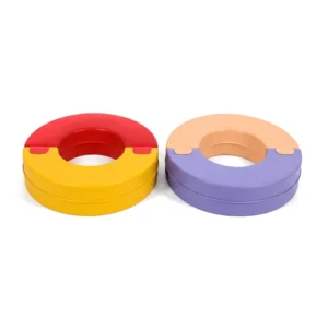 Red & Yellow, Peach & Lilac soft Play Crawl Ring – view 5