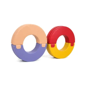 Red & Yellow, Peach & Lilac soft Play Crawl Ring – view 6