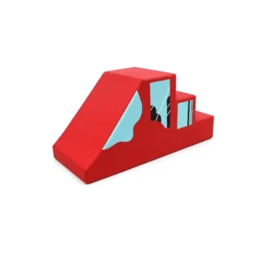 Red step & Slide Soft Play Climber – view 2