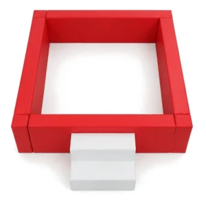 Red & White square Soft Play Ball Pit with Step – view 6