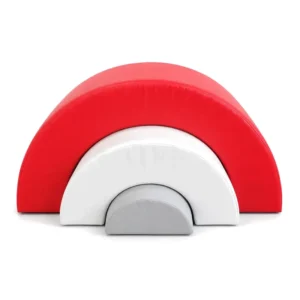 Red & White nested Rainbow Soft Play Arches – view 2