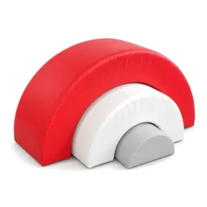 Red & White nested Rainbow Soft Play Arches