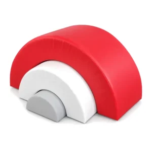 Red & White nested Rainbow Soft Play Arches – view 3