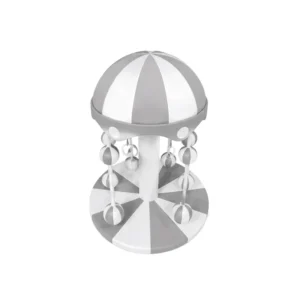 Grey & White hanging Ball Soft Play Carousel – view 4
