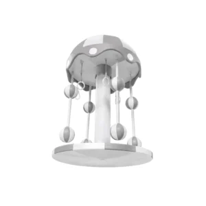 Grey & White hanging Ball Soft Play Carousel – view 6