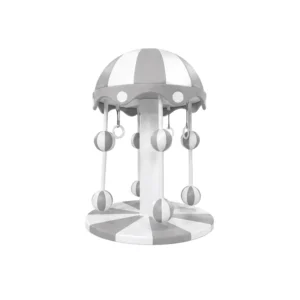 Grey & White hanging Ball Soft Play Carousel – view 2