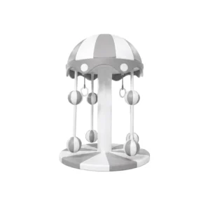 Grey & White hanging Ball Soft Play Carousel – view 3