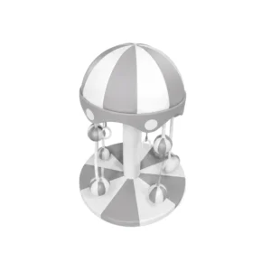 Grey & White hanging Ball Soft Play Carousel – view 5