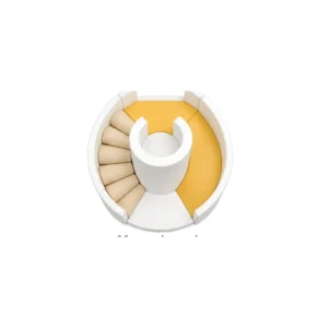 White & Yellow round Soft Play Climber – view 6