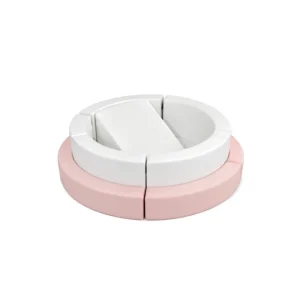 Pink & White round Soft Play Sofa – view 4