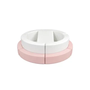 Pink & White round Soft Play Sofa – view 5