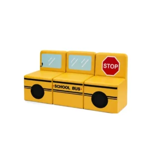 Yellow school Bus Soft Play Bench – view 2