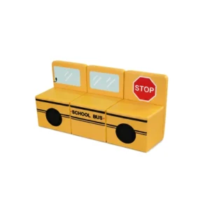 Yellow school Bus Soft Play Bench – view 4