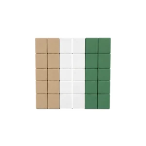 Beige, White & Green soft Play Block Wall Set