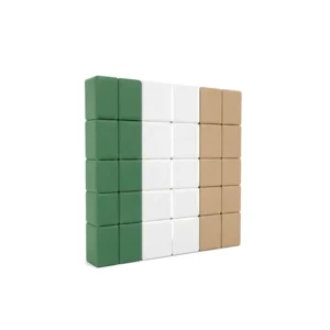 Beige, White & Green soft Play Block Wall Set – view 3