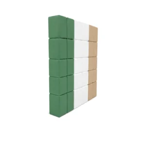 Beige, White & Green soft Play Block Wall Set – view 5
