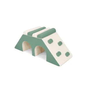 Sage Green & Cream double Tunnel Soft Play Climber