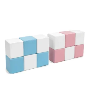 Dusty Pink & Blue two-Tone Soft Play Cube Set – view 3