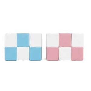 Dusty Pink & Blue two-Tone Soft Play Cube Set – view 4