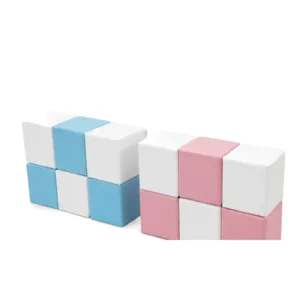 Dusty Pink & Blue two-Tone Soft Play Cube Set – view 2