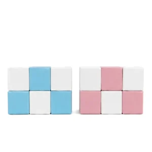 Dusty Pink & Blue two-Tone Soft Play Cube Set – view 5