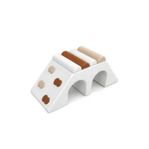 White & Brown double Tunnel Soft Play Climber – view 3