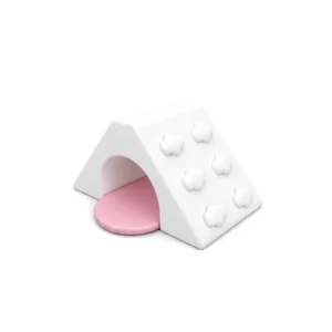 White & Pink triangle Soft Play Tunnel