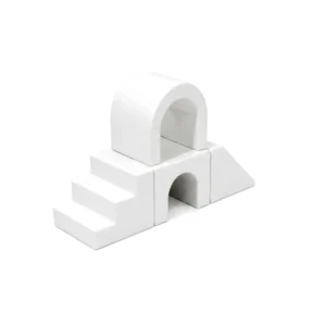 White two-Level Arch Tunnel Soft Play Climber – view 4