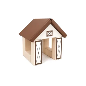 Beige & Brown barn Soft Play Playhouse – view 2