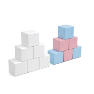 White, Pink & Blue soft Play Stacking Block