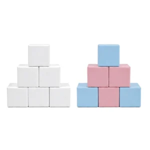 White, Pink & Blue soft Play Stacking Block – view 4