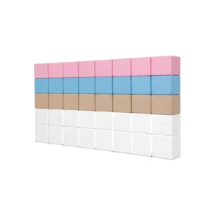 Pastel Rows soft Play Block Wall Set