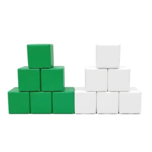 Green & White soft Play Stacking Block