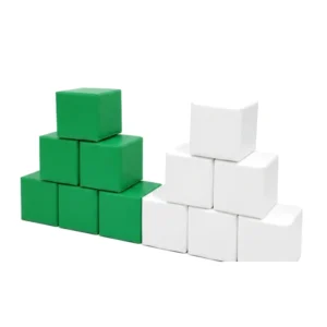 Green & White soft Play Stacking Block – view 2
