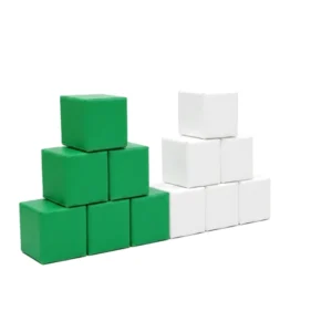 Green & White soft Play Stacking Block – view 3