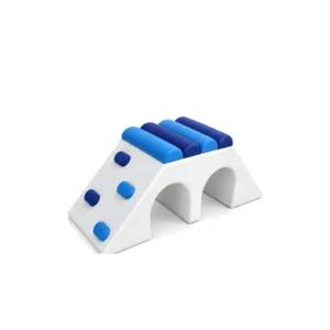 White & Blue double Tunnel Soft Play Climber – view 2