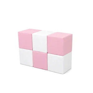 Light Pink & Sky Blue two-Tone Soft Play Cube Set