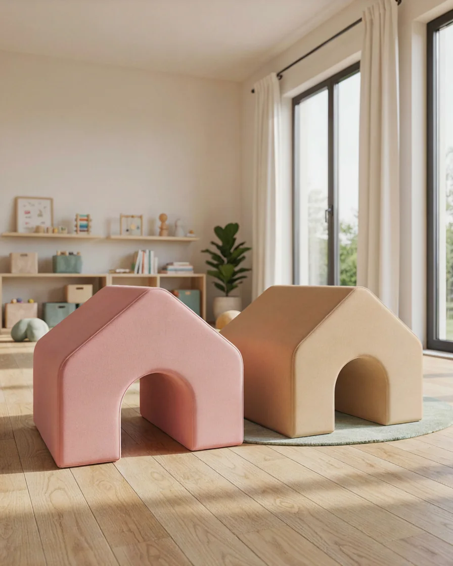 PlayCurator Soft Play House Arch 1 Soft Play House Arch in a kindergarten playroom indoor playground