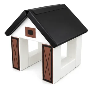White & Black cottage Soft Play Playhouse – view 2