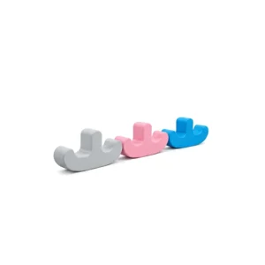 Grey, Pink & Blue double-Seat Soft Play Rocker