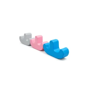Grey, Pink & Blue double-Seat Soft Play Rocker – view 5