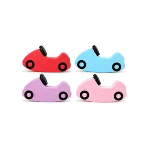 Sky Blue, Red, Pink & Lilac soft Play Rocking Car – view 3
