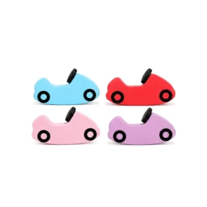Sky Blue, Red, Pink & Lilac soft Play Rocking Car – view 4