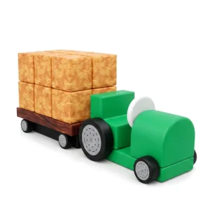 Green soft Play Tractor & Trailer Set – view 2