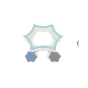 White & Aqua star Soft Play Ball Pit with Steps – view 6