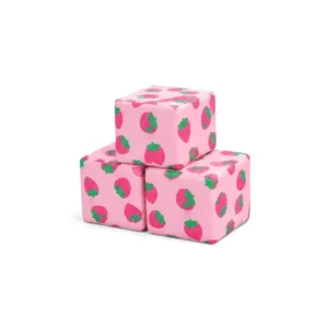 Strawberry Print 30 cm soft play cube – view 2