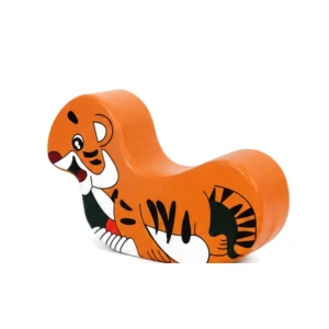 Orange tiger Soft Play Rocker – view 2