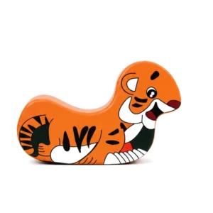 Orange tiger Soft Play Rocker – view 3